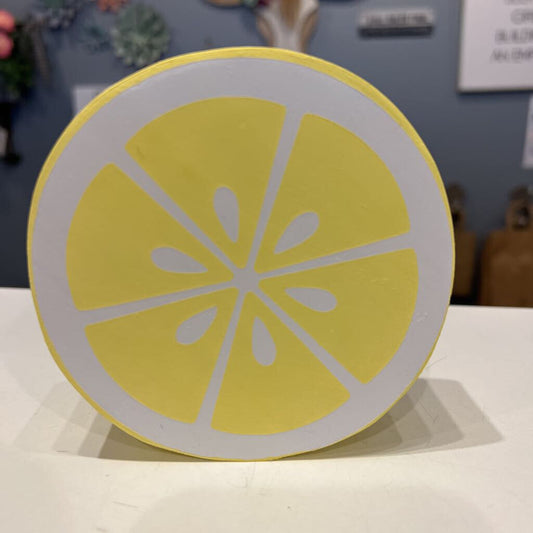 Wood 5" round Lemon