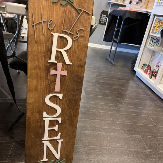 Risen 3 ft porch sign