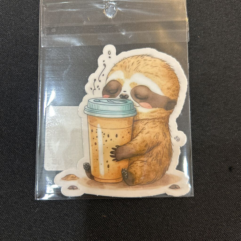 Coffee Sloth Sticker