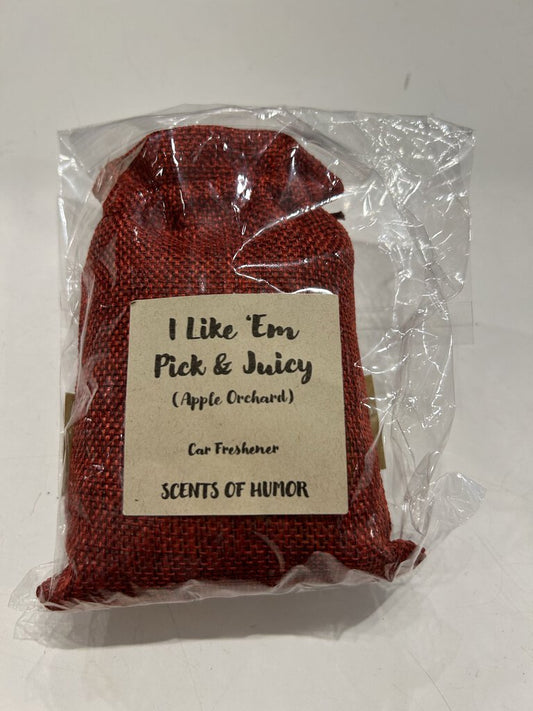 I Like 'Em Pick & Juicy Car Freshener Burgundy