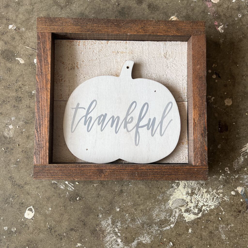 White Pumpkin Thankful