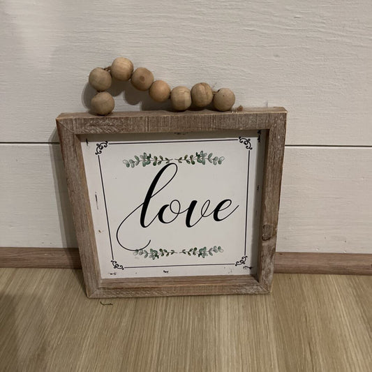 Sign With Beads