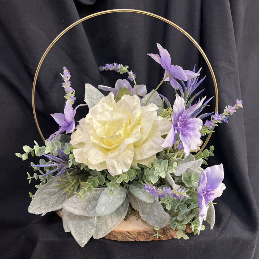 Gold Hoop Floral