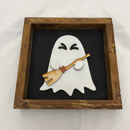 Ghost with broom