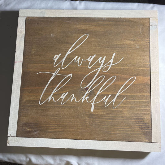 Always thankful