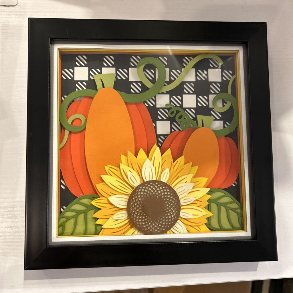 Sunflower/ Pumpkin Shadowbox