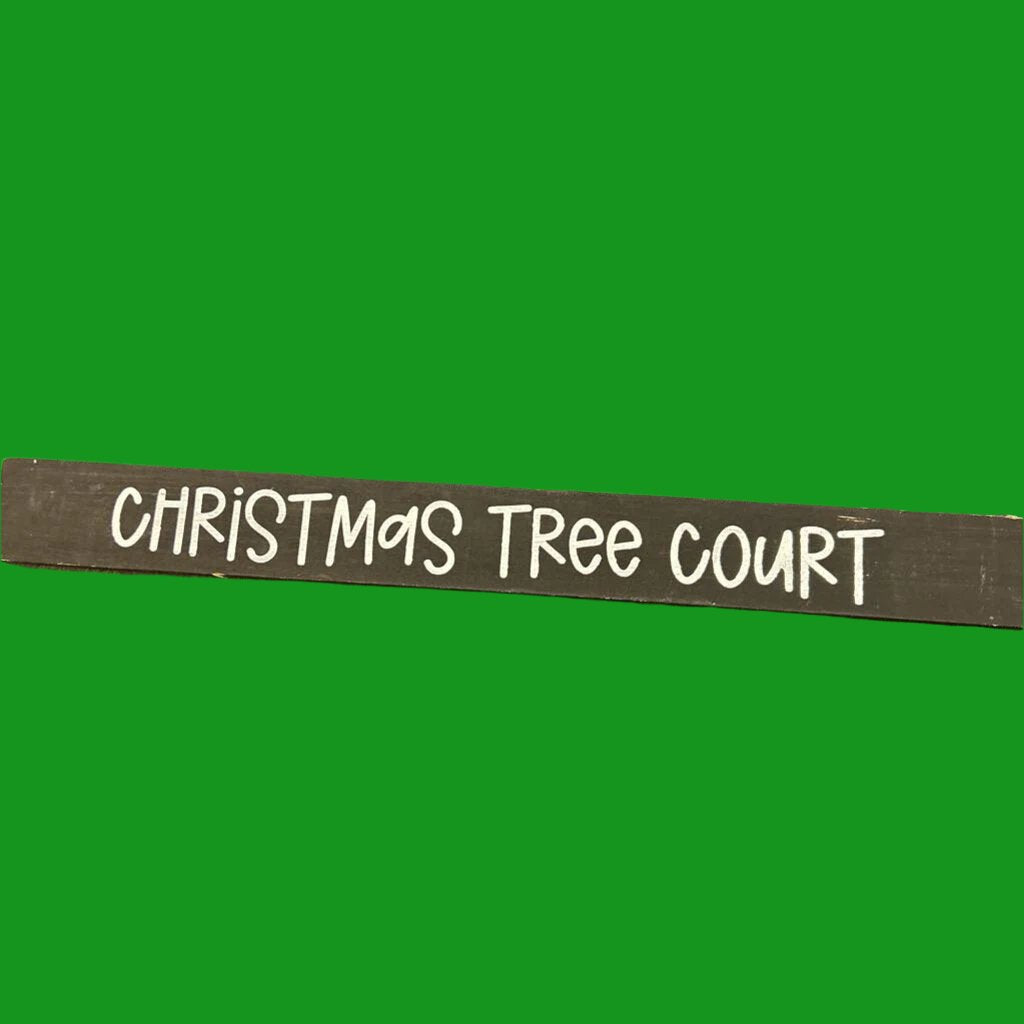 Christmas Tree Court Sign