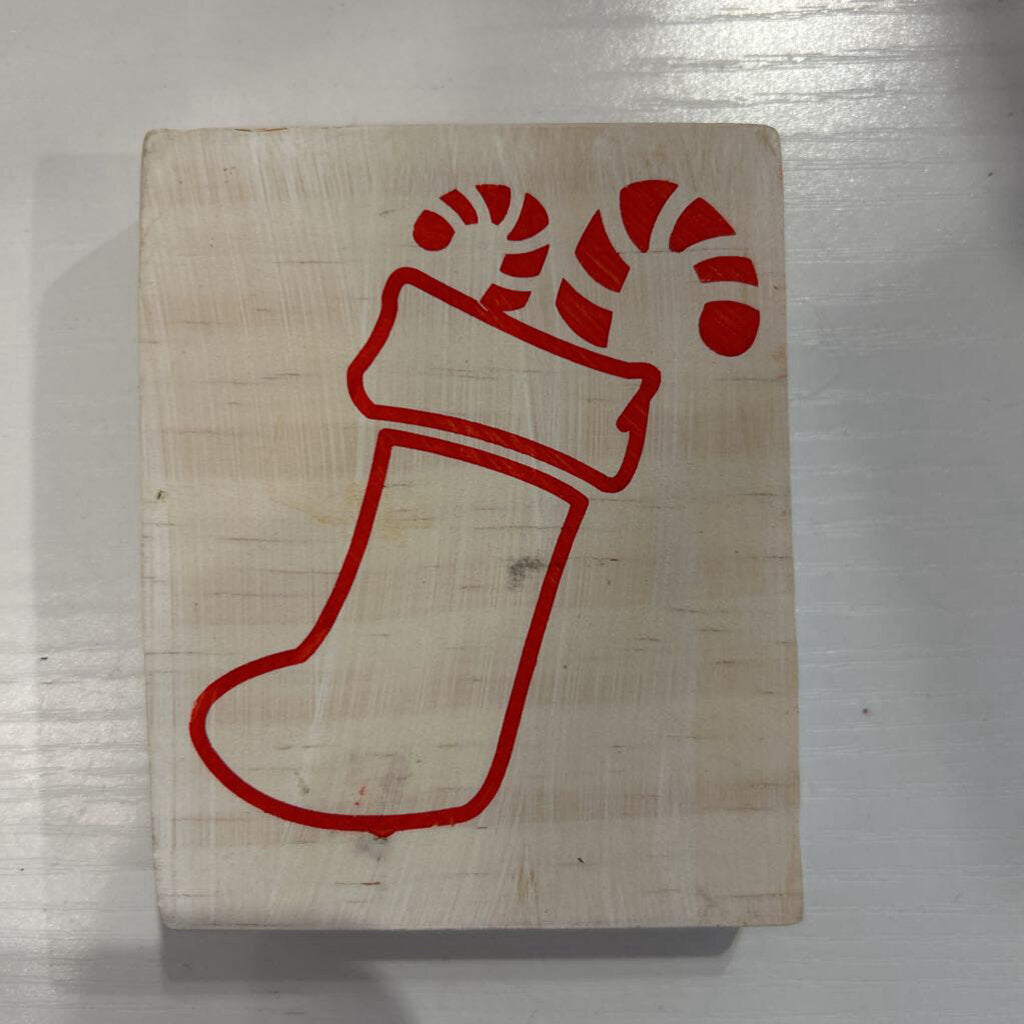 Mini Stocking Wood Block