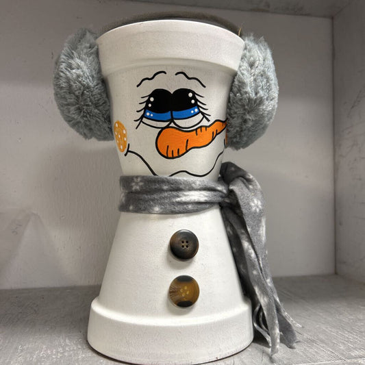 snowman grey earmuffs