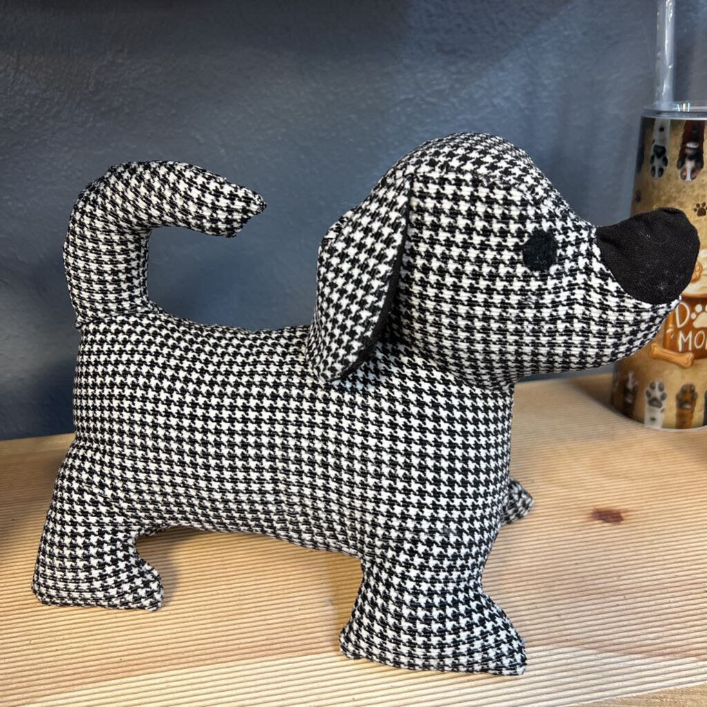 Black / white stuffed Dog