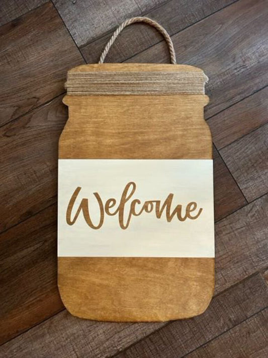 Welcome Jar Sign