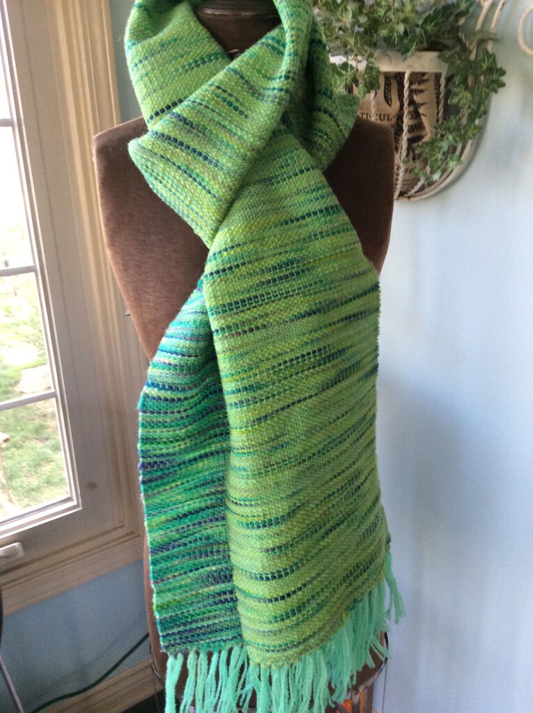 Handwoven 100% Wool Scarf #110