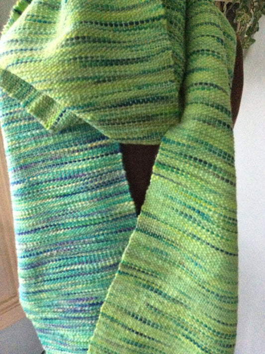 Handwoven 100% Wool Scarf #110