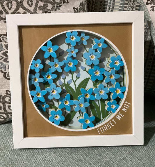 Forget-Me-Not Shadowbox