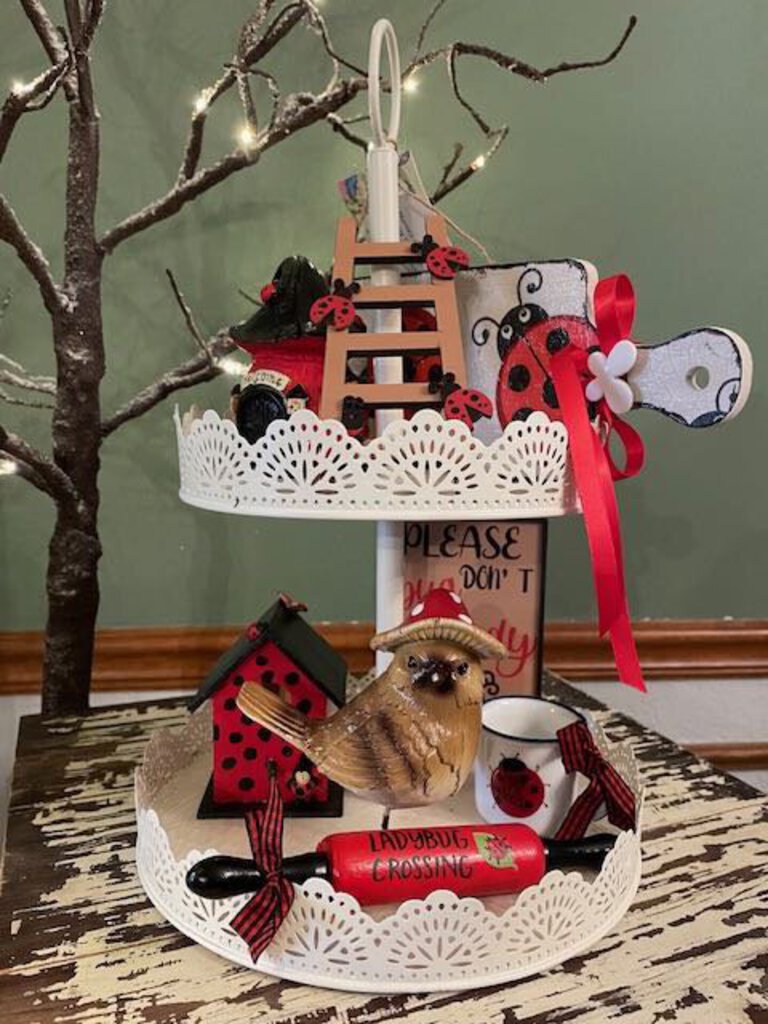 Lady bug Tiered Tray