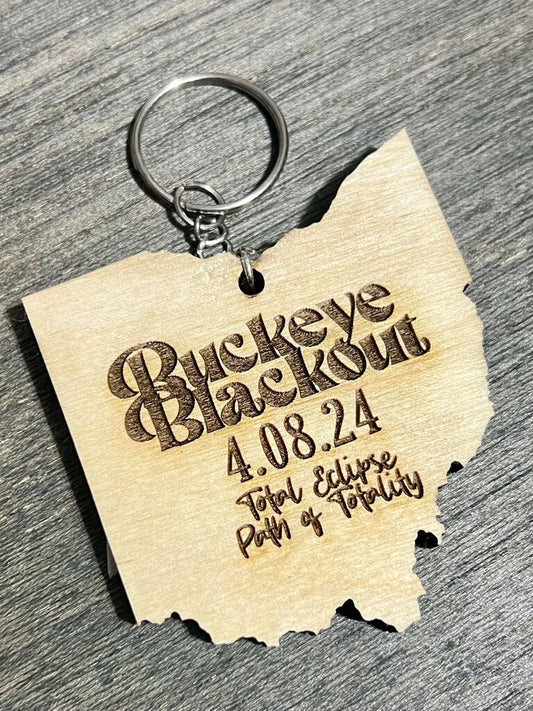 Buckeye Blackout Keychain
