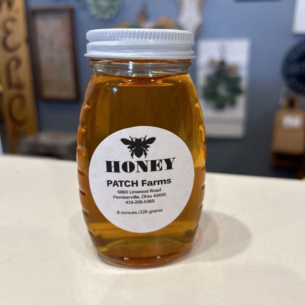 8oz honey glass jar