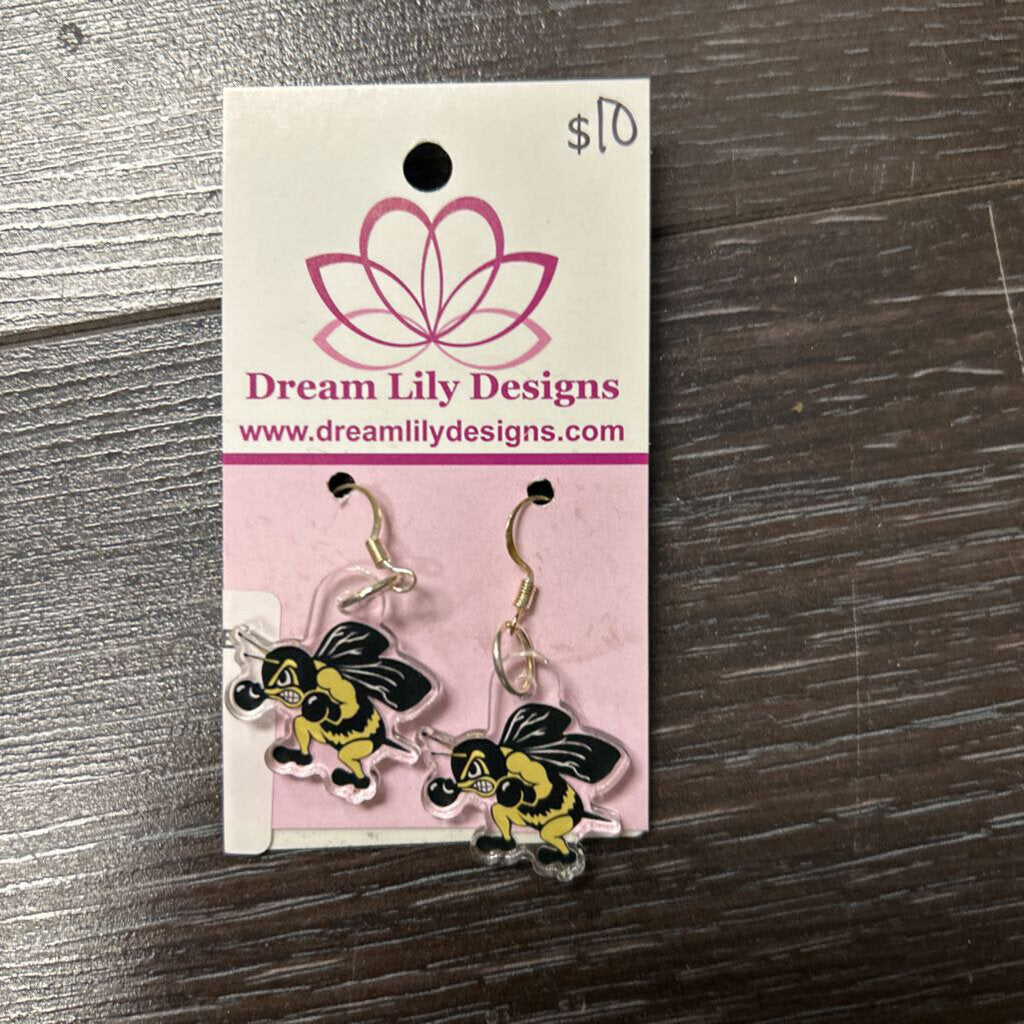 PBURG BEE Acrylic Charm Earrings