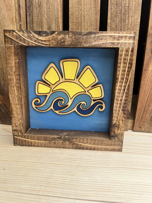 Blue Sign Wave (shelf sitter)
