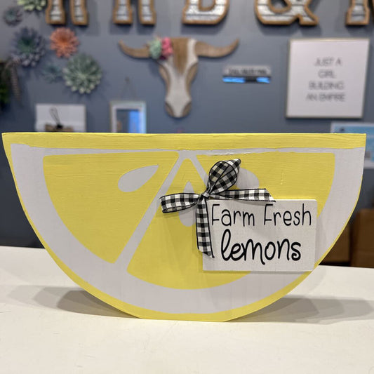 Half Lemon Sign Farm Fresh