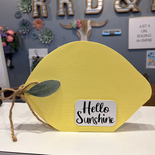 Hello Sunshine Lemon w/leaf & twine