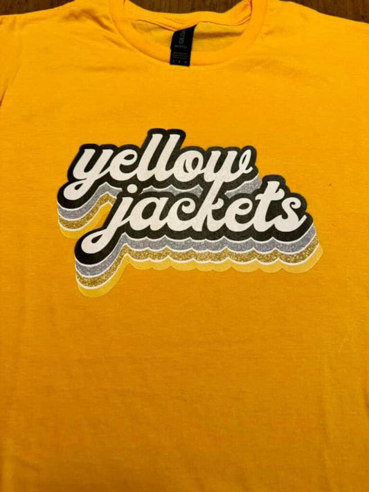 Yellow Jacket Adult Glitter T-shirt