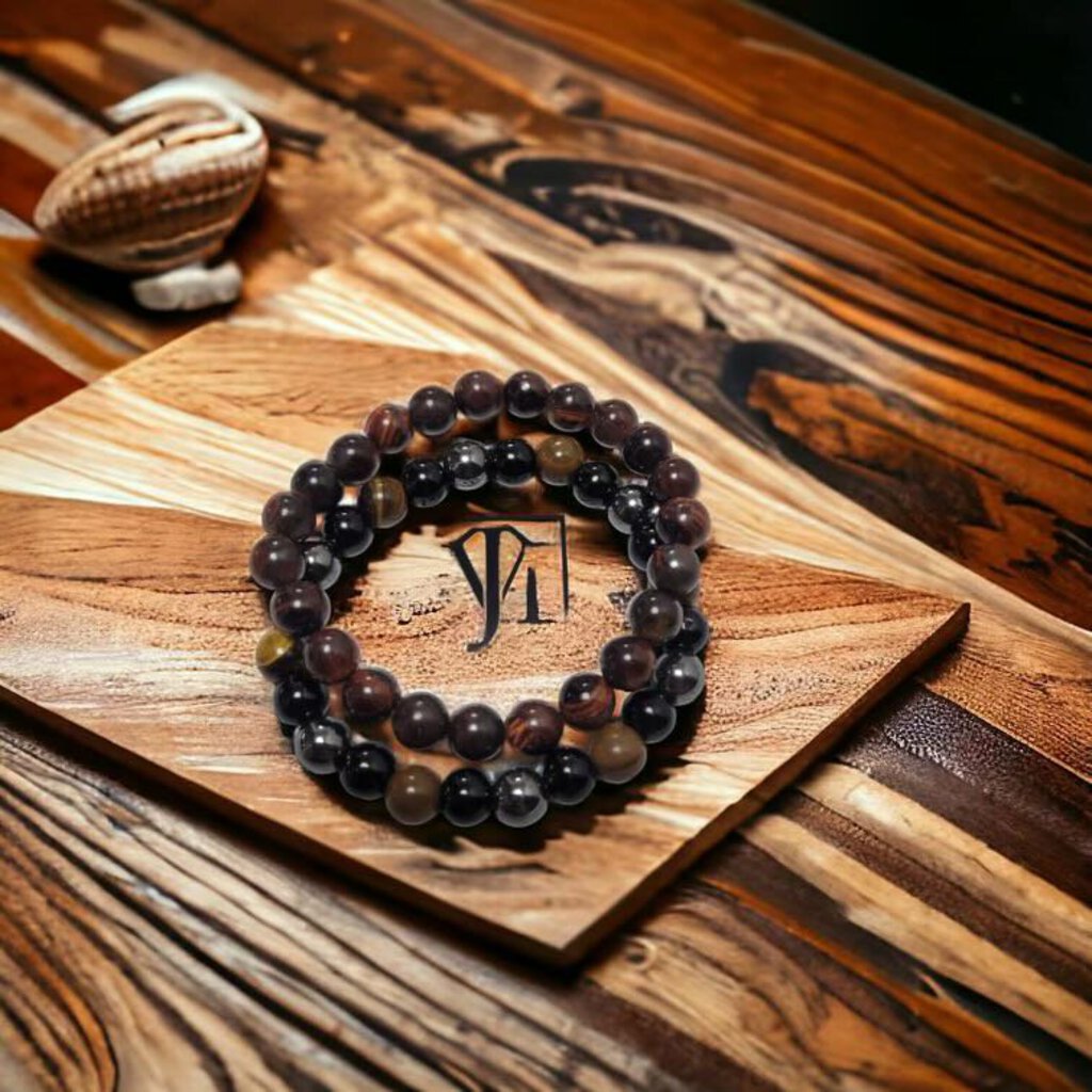 MJ Gold Tigers Eye Onyx Bracelet