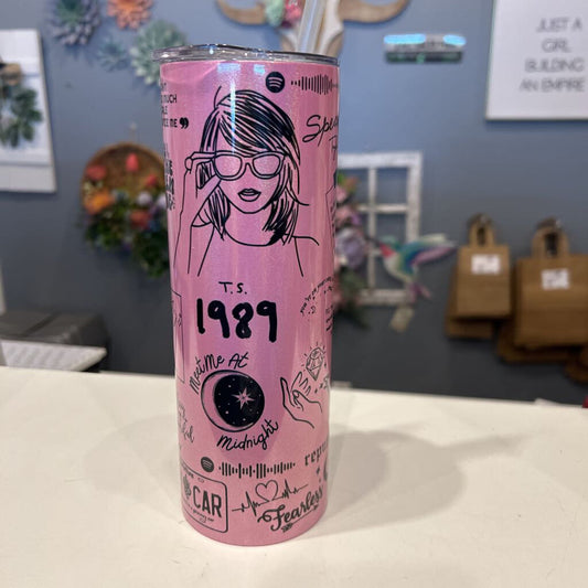 Taylor Swift 1989 Pink Tumbler 20oz