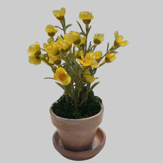 WS04 mini terra cotta pot w/ flowers