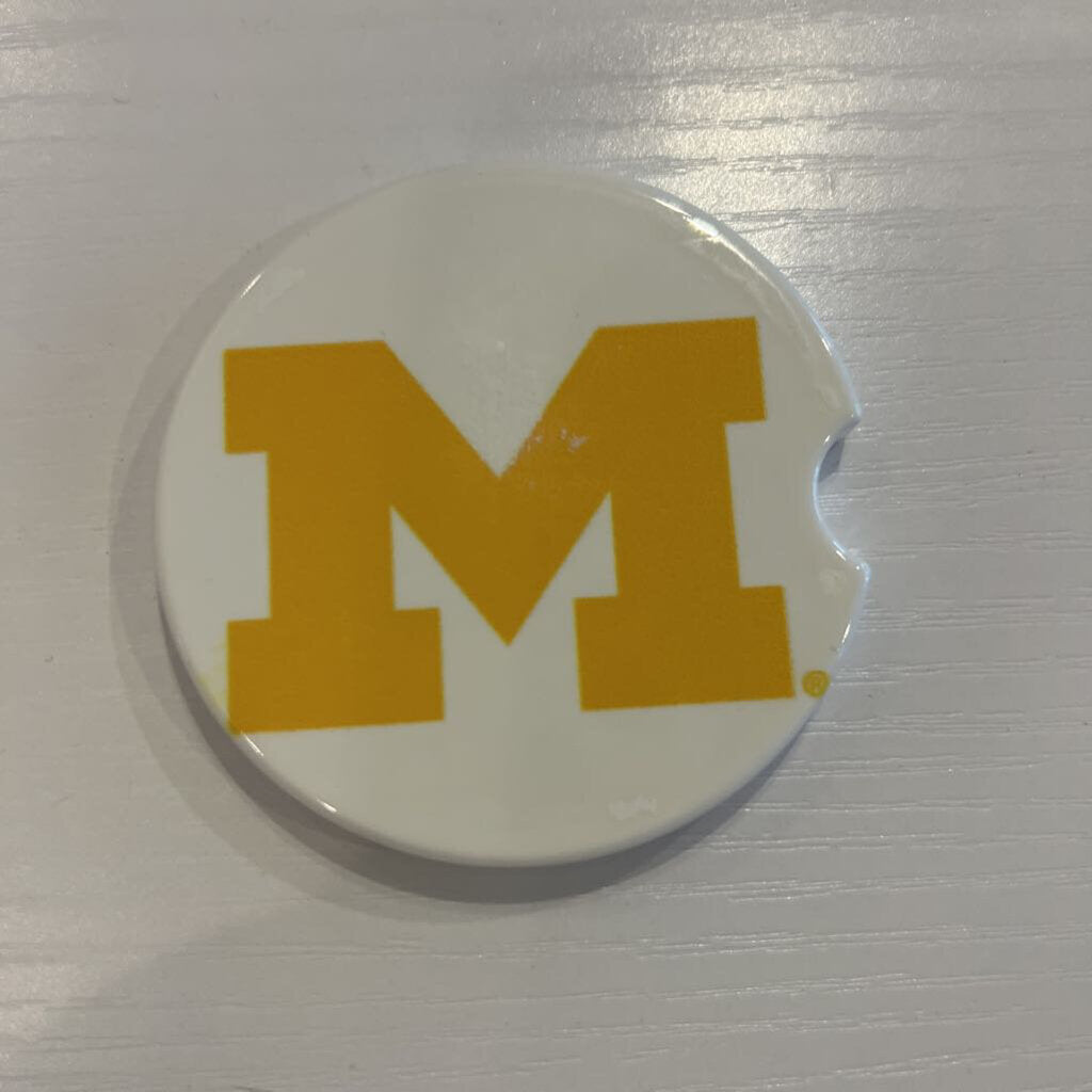 TTUN Yellow M Ceramic Car Coaster