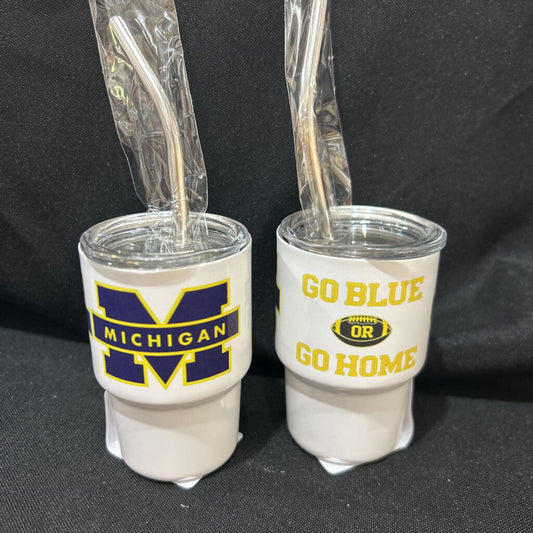 TTUN MI go blue/home Tumbler 3oz