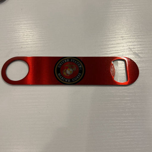 Marines Logo (red) Bottle Opener w/Magnet