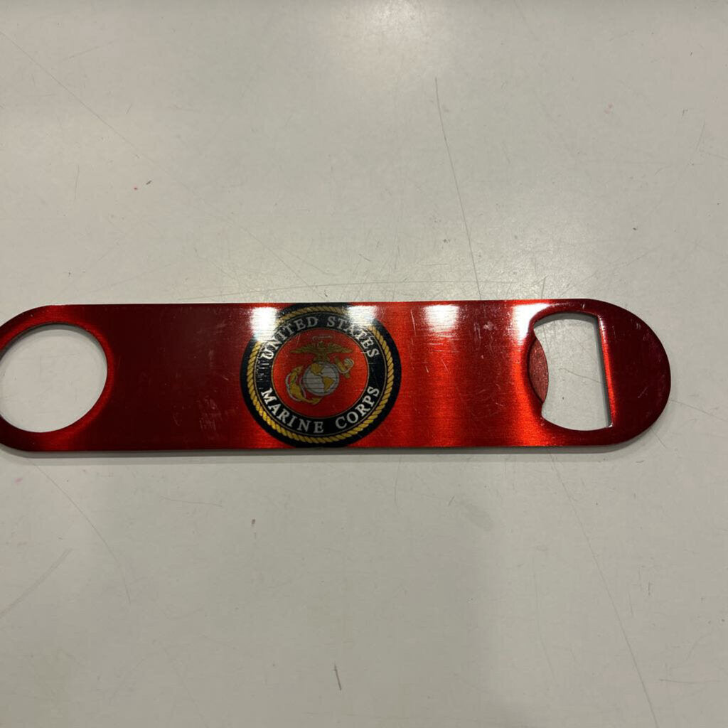 Marines Logo (red) Bottle Opener w/Magnet