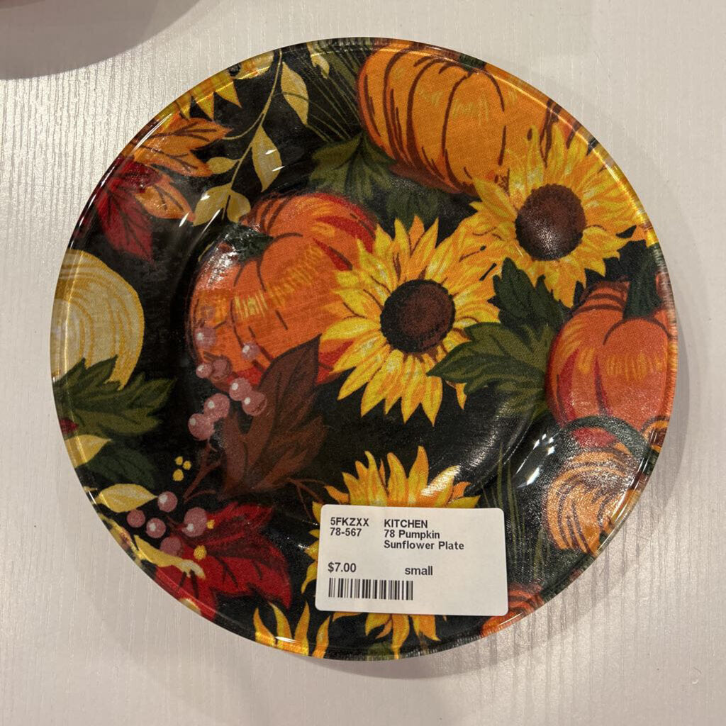 Pumpkin Sunflower Plate