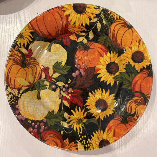 Sunflower Pumpkins Plate