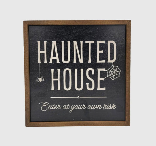 Haunted House Halloween Sign