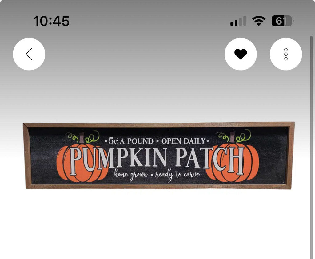 Pumpkin Patch Black-Sign