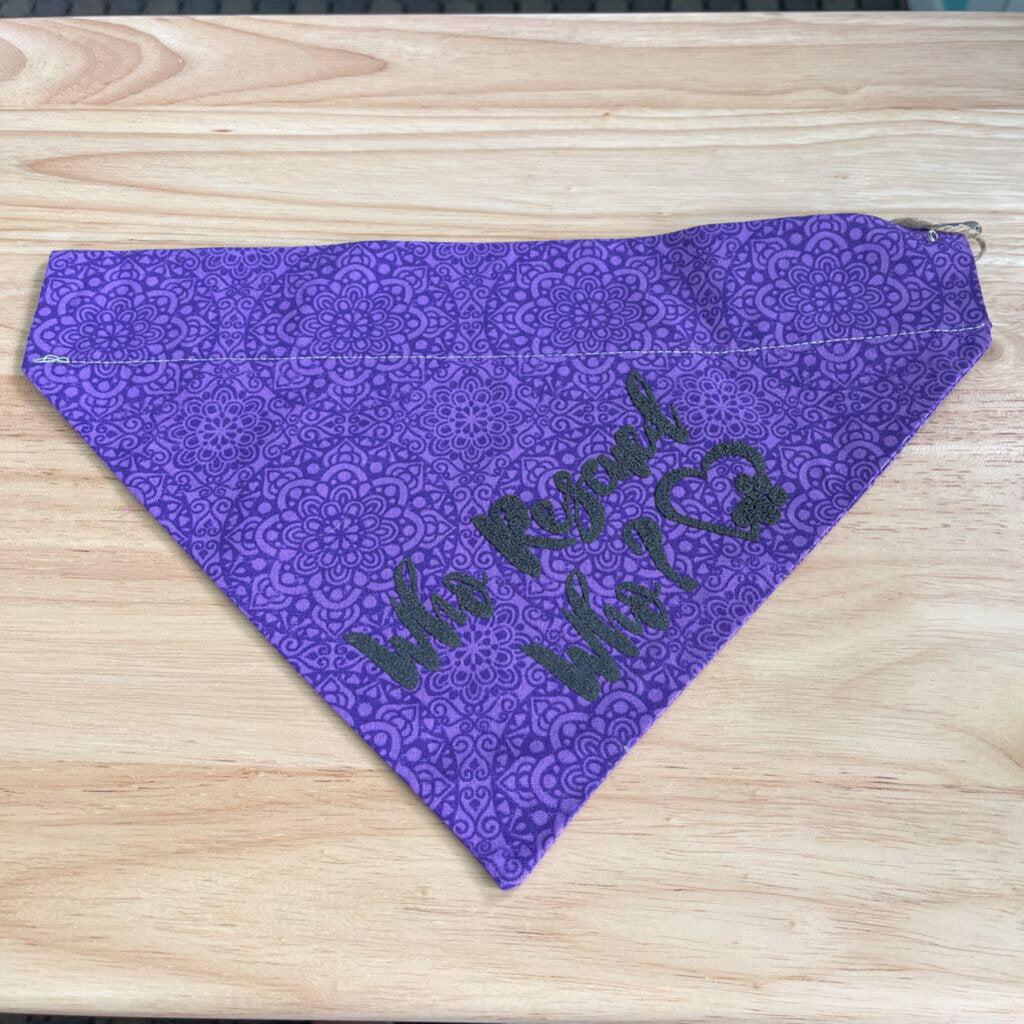 Who Rescued? Purple Dog Bandana