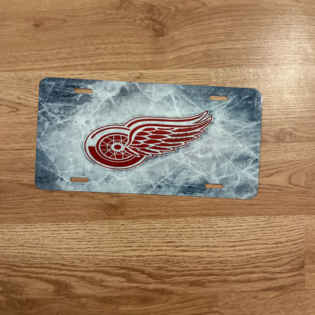 Red Wings Electric License Plate