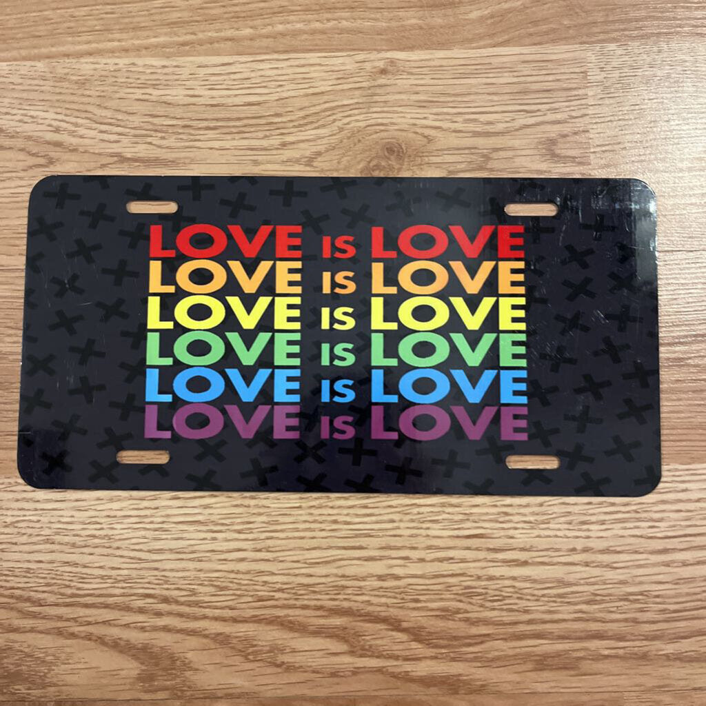 Love is Love License Plate