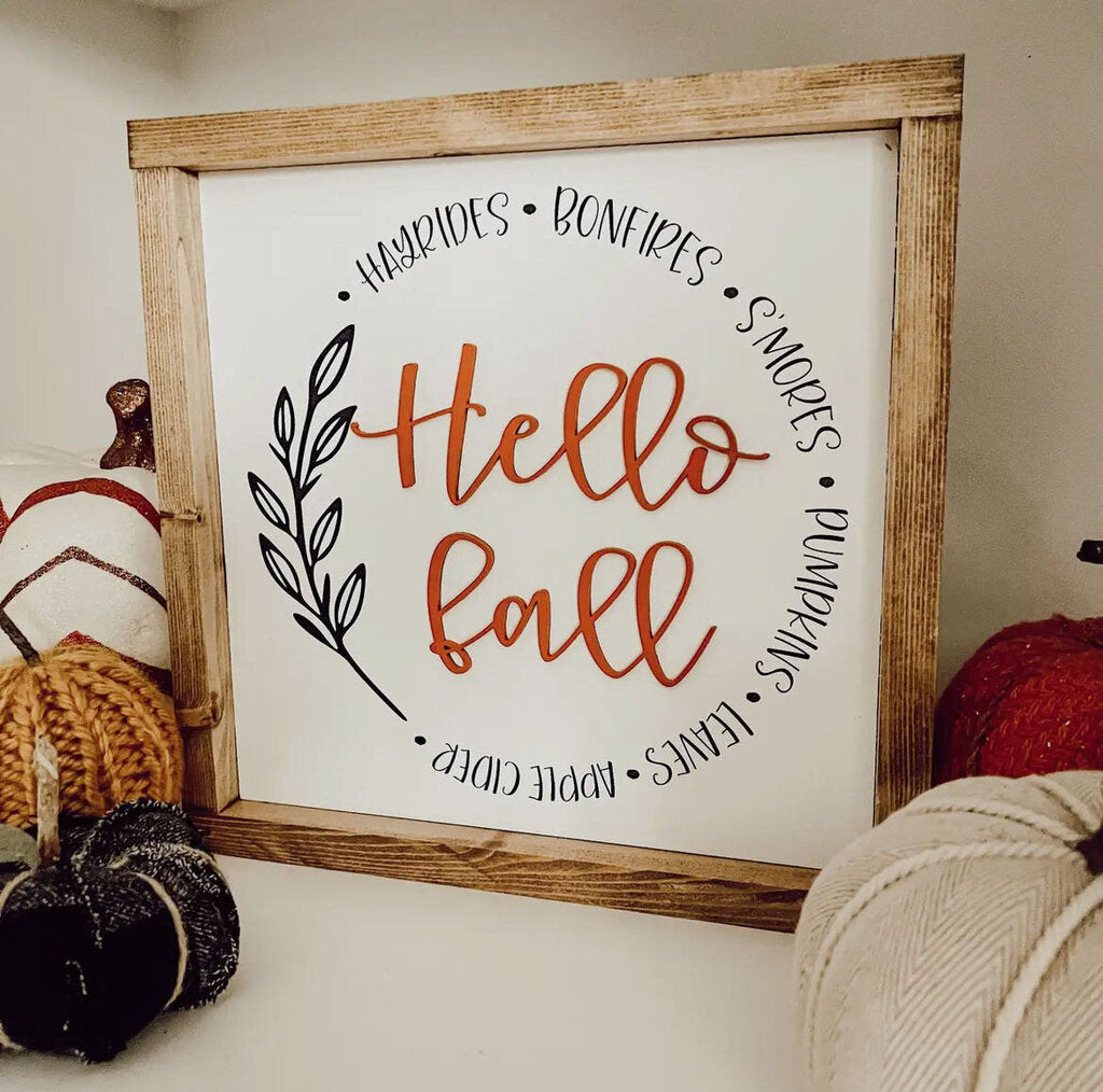 Hello Fall Sign