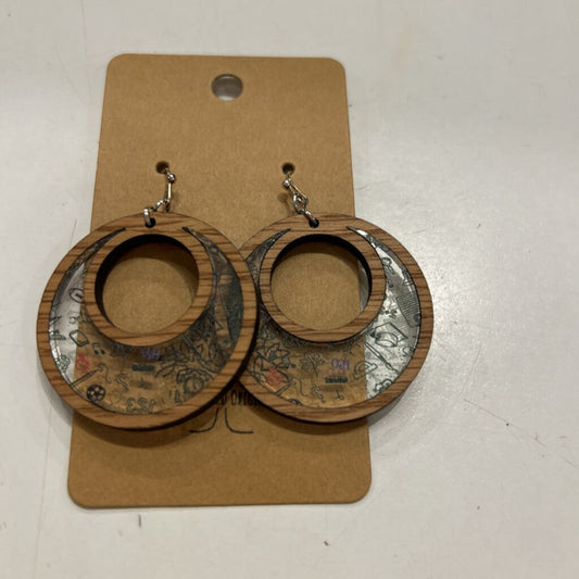 Teacher Circle Inlay Earring