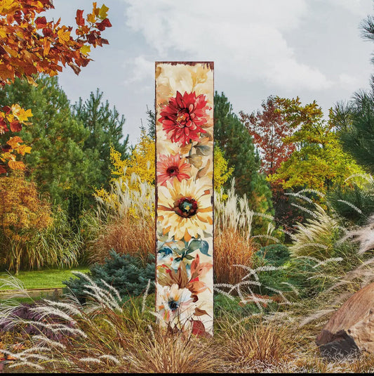 42in Floral Garden Stake