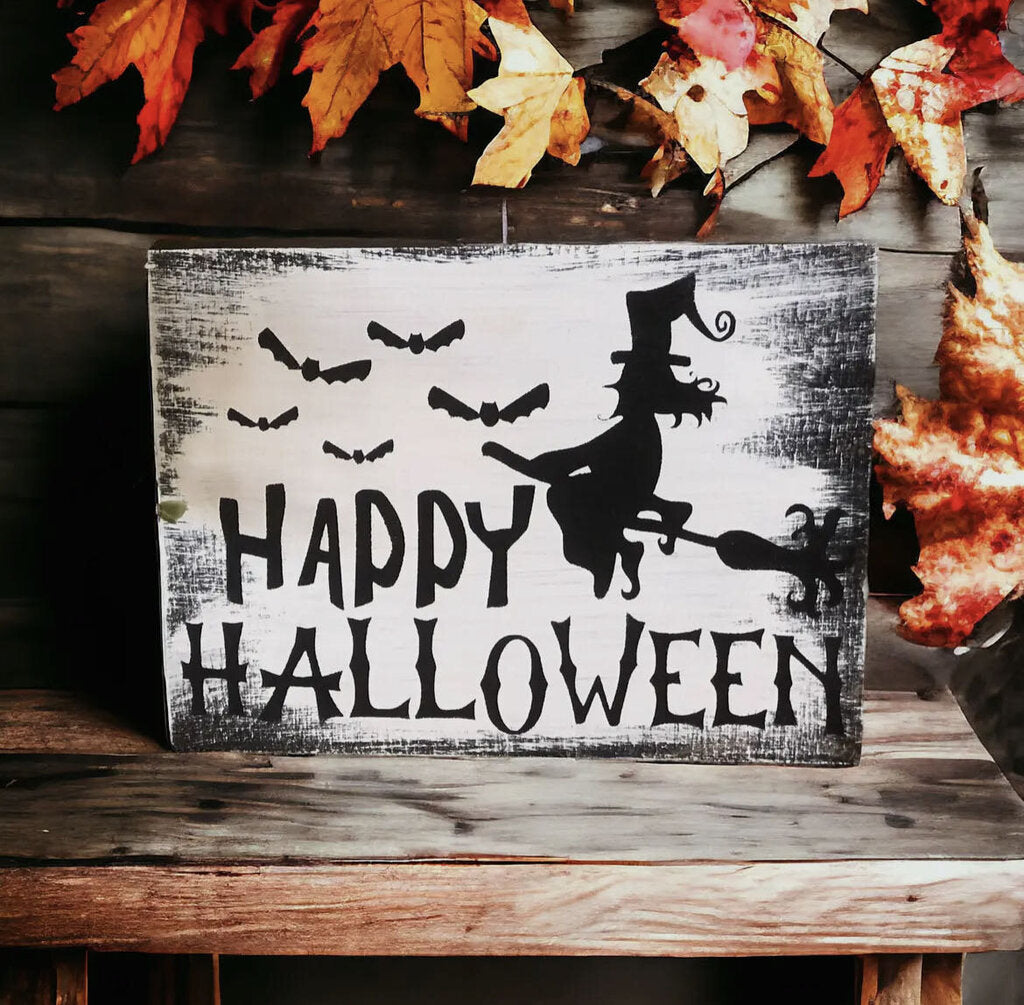 Happy Halloween With Witch 6"x8"