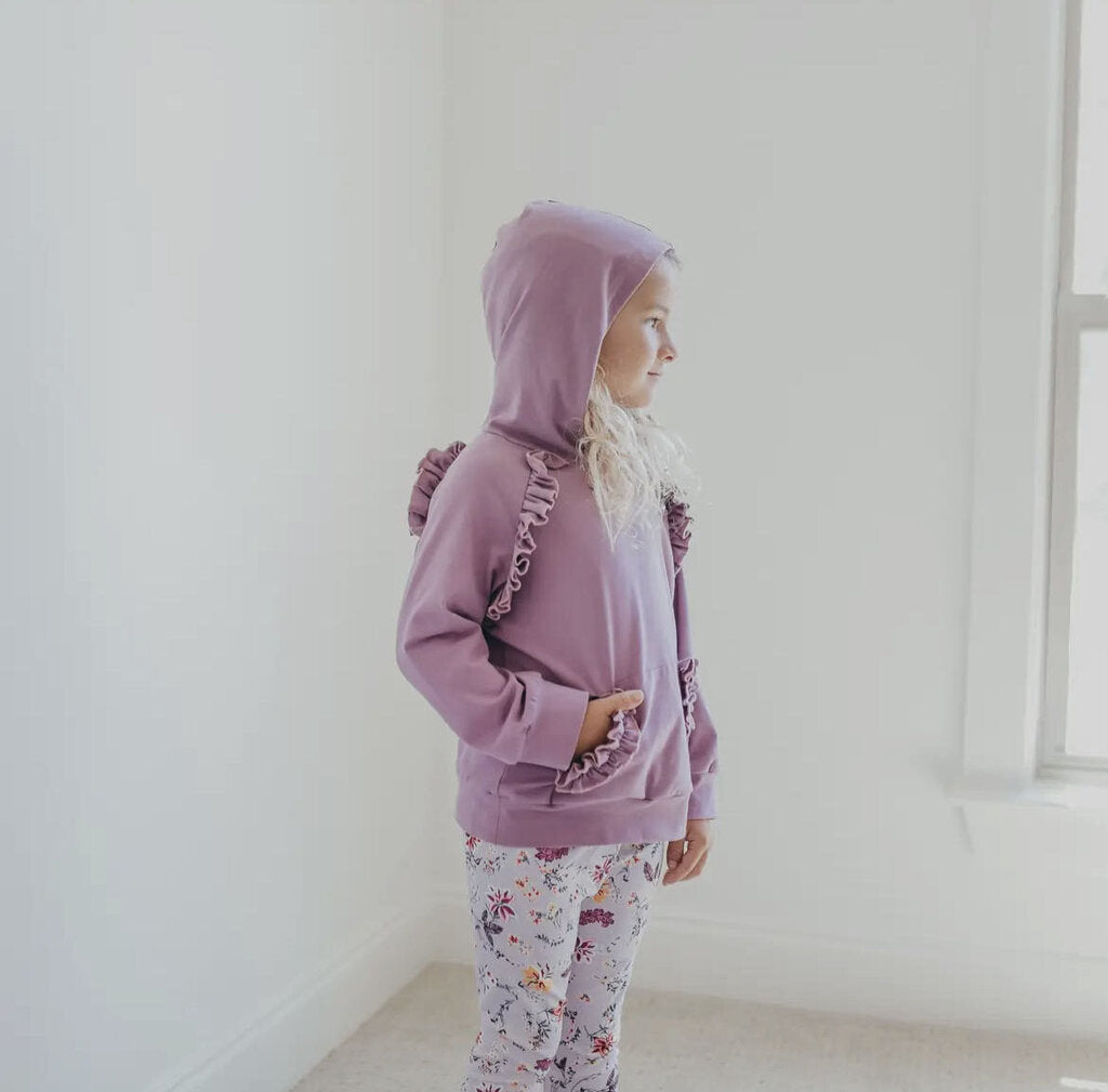 Kids Floral Ruffle Hoodie and Legging Set