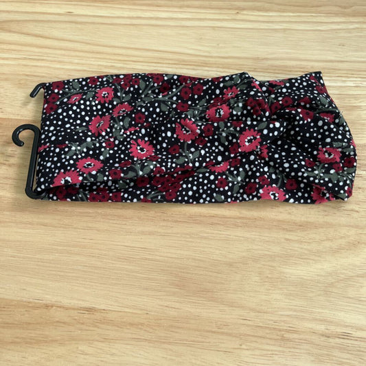 Blk/Wht Polka Dot Reds Floral Headband