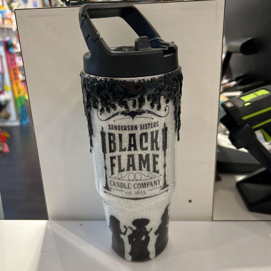 Black Flame Candle 30oz Tumbler