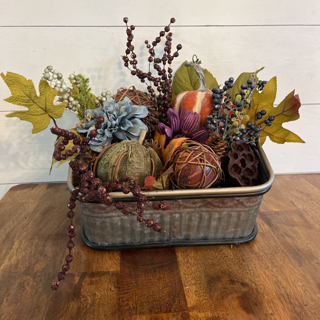 4 square floral tray