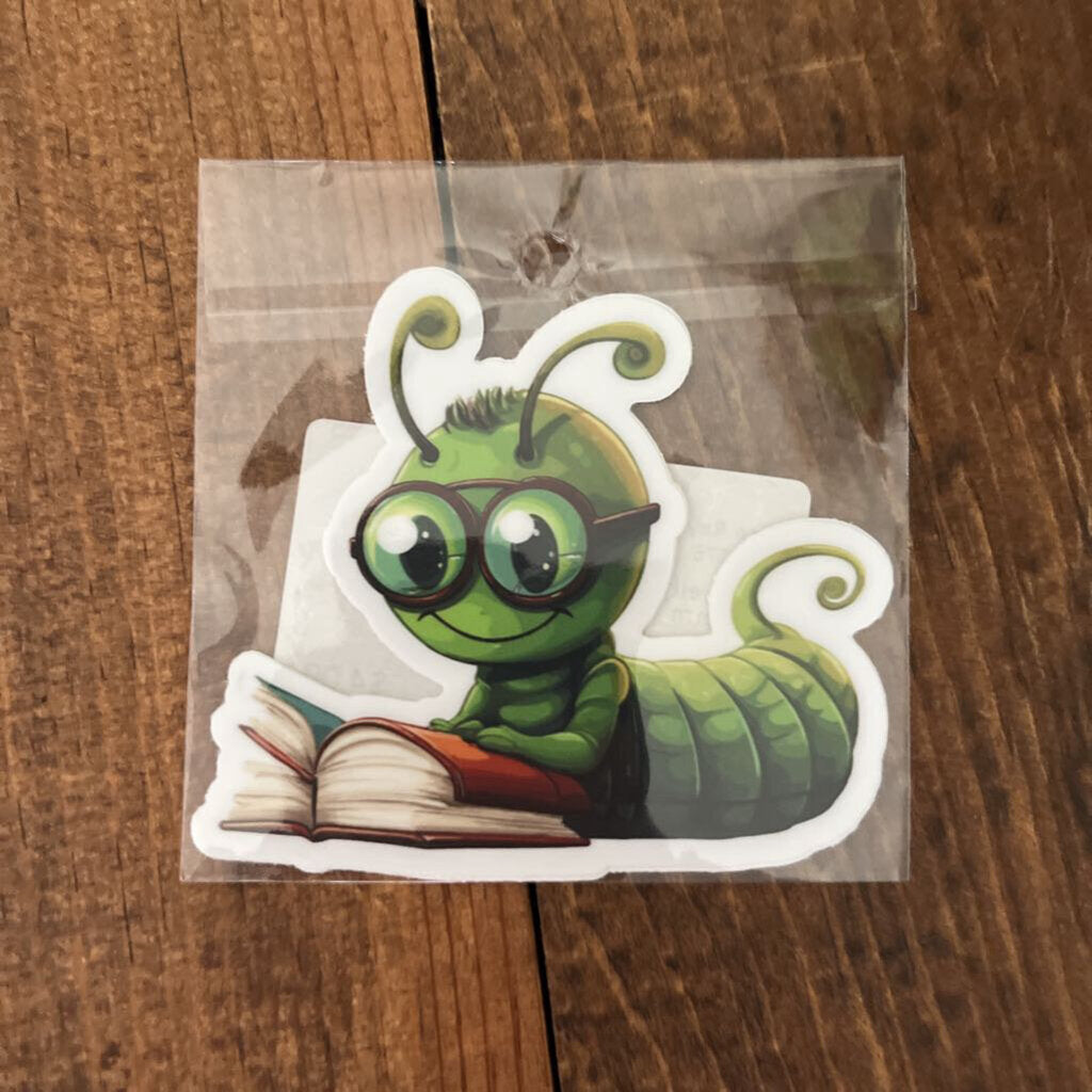 Book Worm Sticker