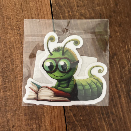 Book Worm Sticker